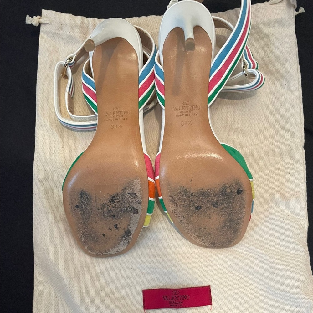 Rainbow Ankle Wrap Multi Color Valentino Heel - image 3